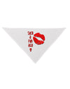 Such a Fun Age Kiss Lips Dog Bandana 26 Inch-Dog Bandana-TooLoud-White-One-Size-Fits-Most-Davson Sales