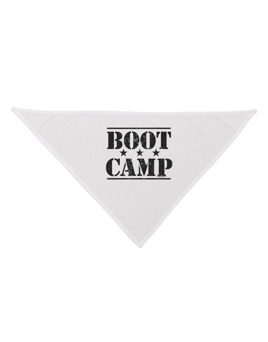 Bootcamp Large distressed Text Dog Bandana 26-Dog Bandana-TooLoud-White-One-Size-Fits-Most-Davson Sales