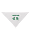 Go Green - St. Patrick's Day Green Beer Dog Bandana 26 by TooLoud-Dog Bandana-TooLoud-White-One-Size-Fits-Most-Davson Sales