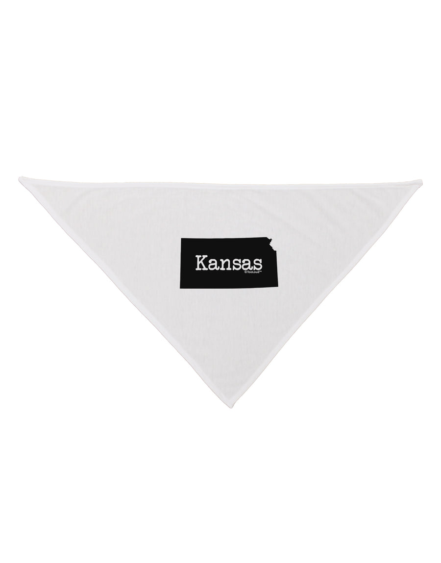 Kansas - United States Shape Dog Bandana 26 by TooLoud-Dog Bandana-TooLoud-White-One-Size-Fits-Most-Davson Sales