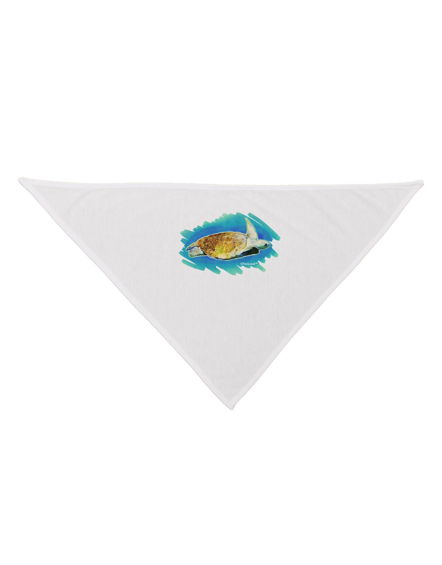 Turtle Watercolor Dog Bandana 26-Dog Bandana-TooLoud-White-One-Size-Fits-Most-Davson Sales
