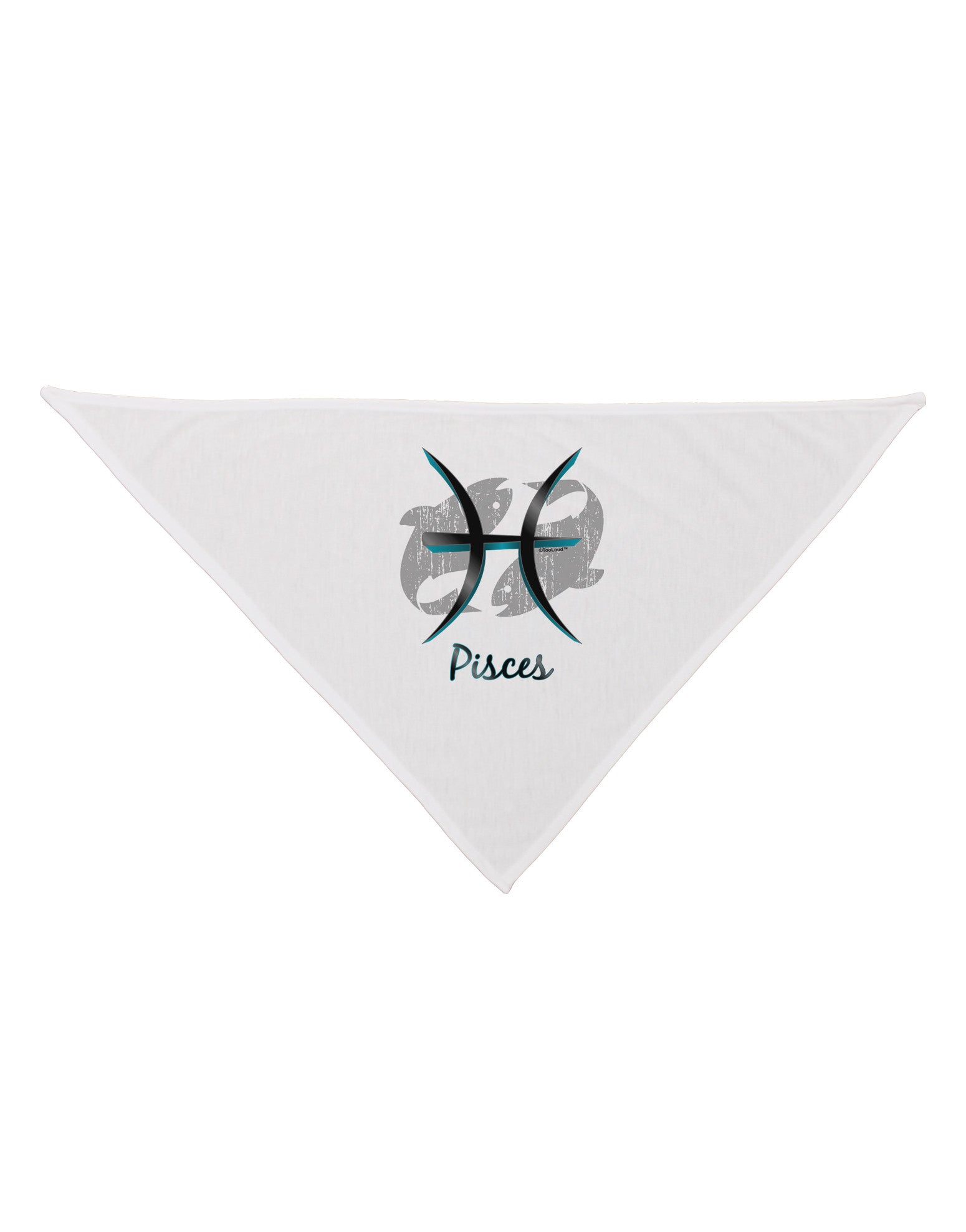 Pisces Symbol Dog Bandana 26-Dog Bandana-TooLoud-White-One-Size-Fits-Most-Davson Sales