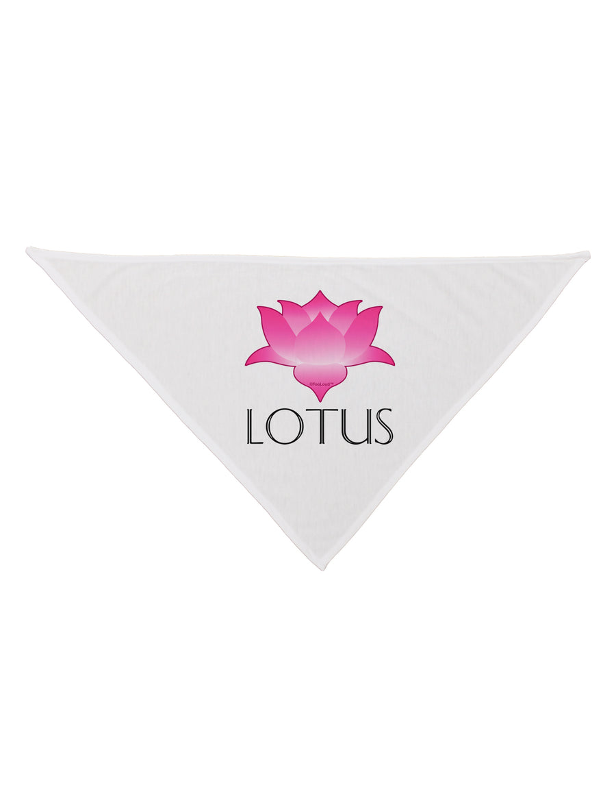 Lotus Flower Design Gradient - Text Dog Bandana 26 by TooLoud-Dog Bandana-TooLoud-White-One-Size-Fits-Most-Davson Sales