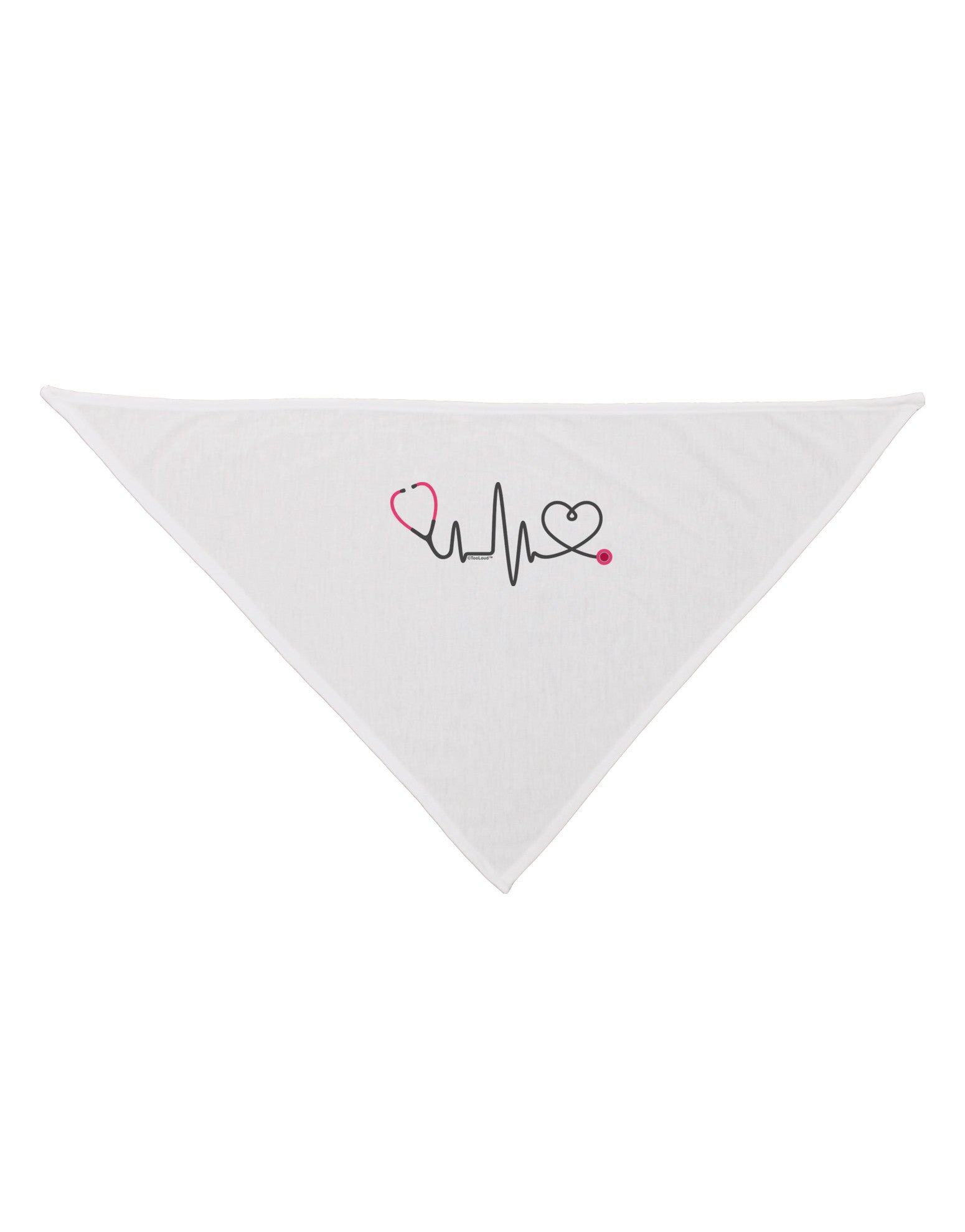 Stethoscope Heartbeat Dog Bandana 26-Dog Bandana-TooLoud-White-One-Size-Fits-Most-Davson Sales