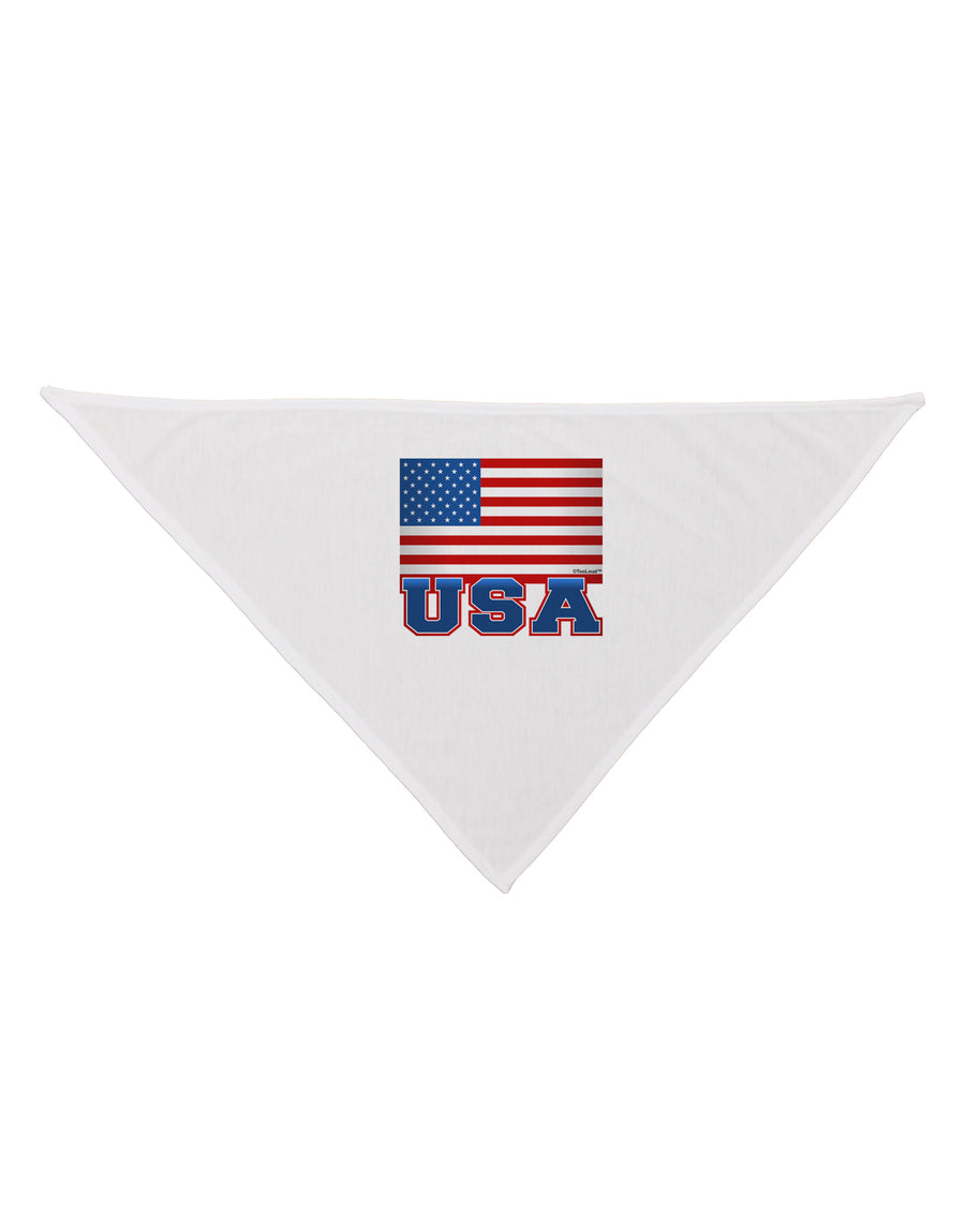 USA Flag Dog Bandana 26 by TooLoud-Dog Bandana-TooLoud-White-One-Size-Fits-Most-Davson Sales