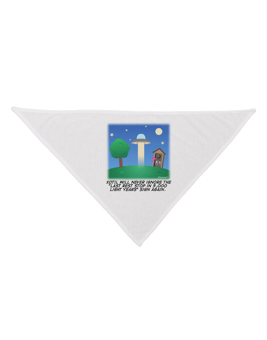 UFO Stopping At an Out-house Text Dog Bandana 26 by TooLoud-Dog Bandana-TooLoud-White-One-Size-Fits-Most-Davson Sales
