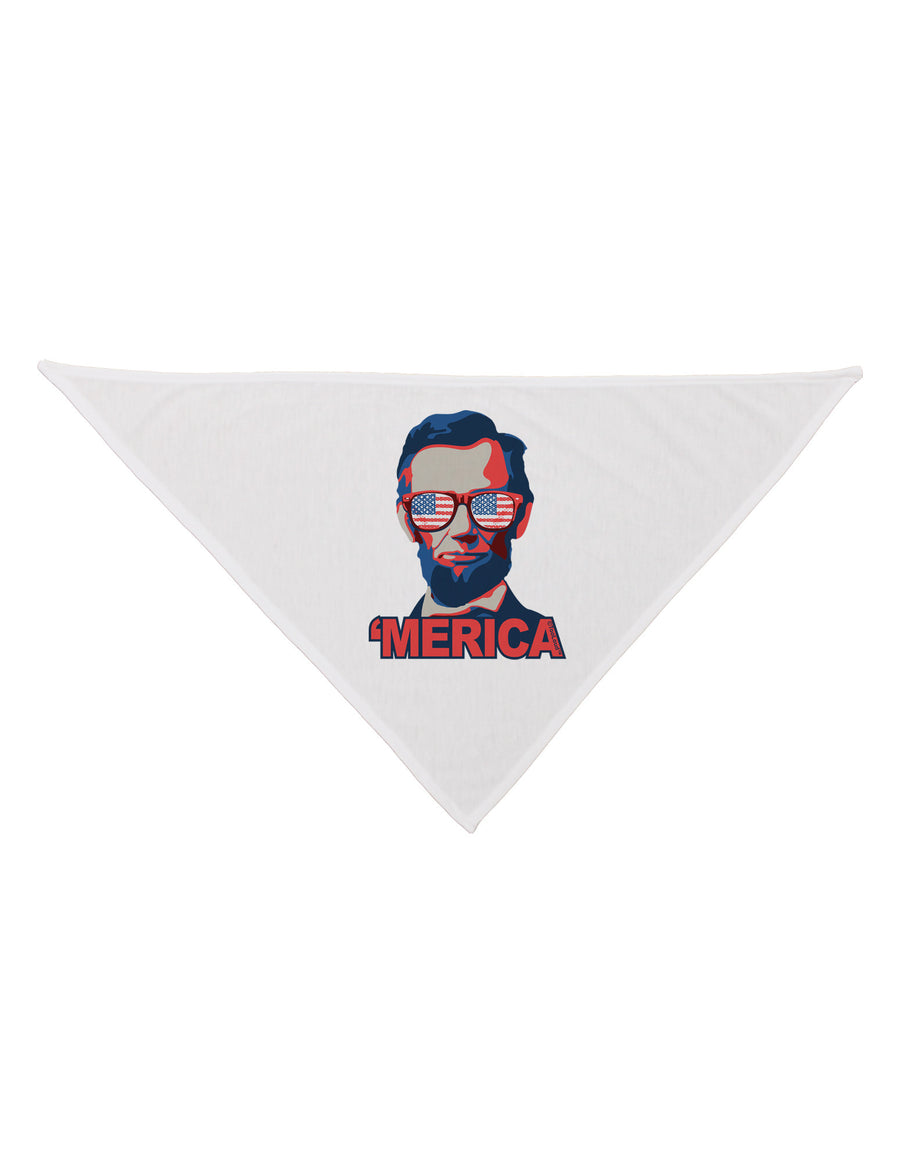 Lincoln Merica Dog Bandana 26-Dog Bandana-TooLoud-White-One-Size-Fits-Most-Davson Sales