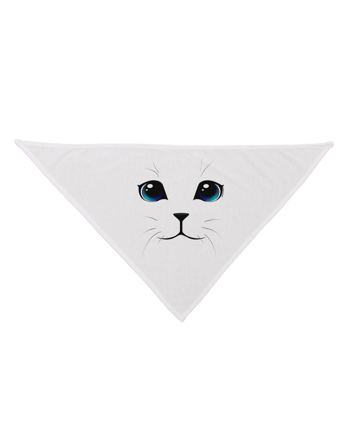 Blue-Eyed Cute Cat Face Dog Bandana 26-Dog Bandana-TooLoud-White-One-Size-Fits-Most-Davson Sales