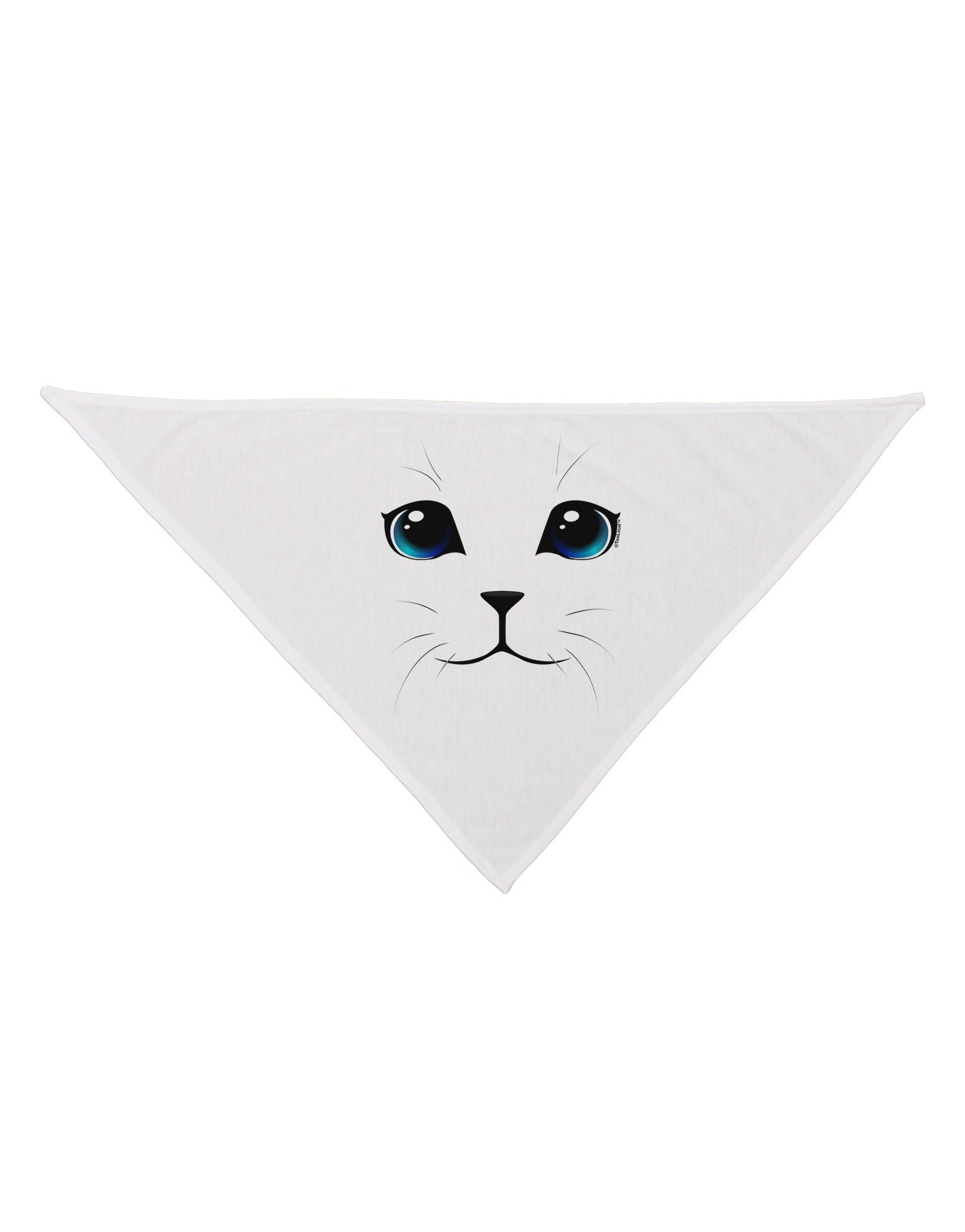 Blue-Eyed Cute Cat Face Dog Bandana 26-Dog Bandana-TooLoud-White-One-Size-Fits-Most-Davson Sales