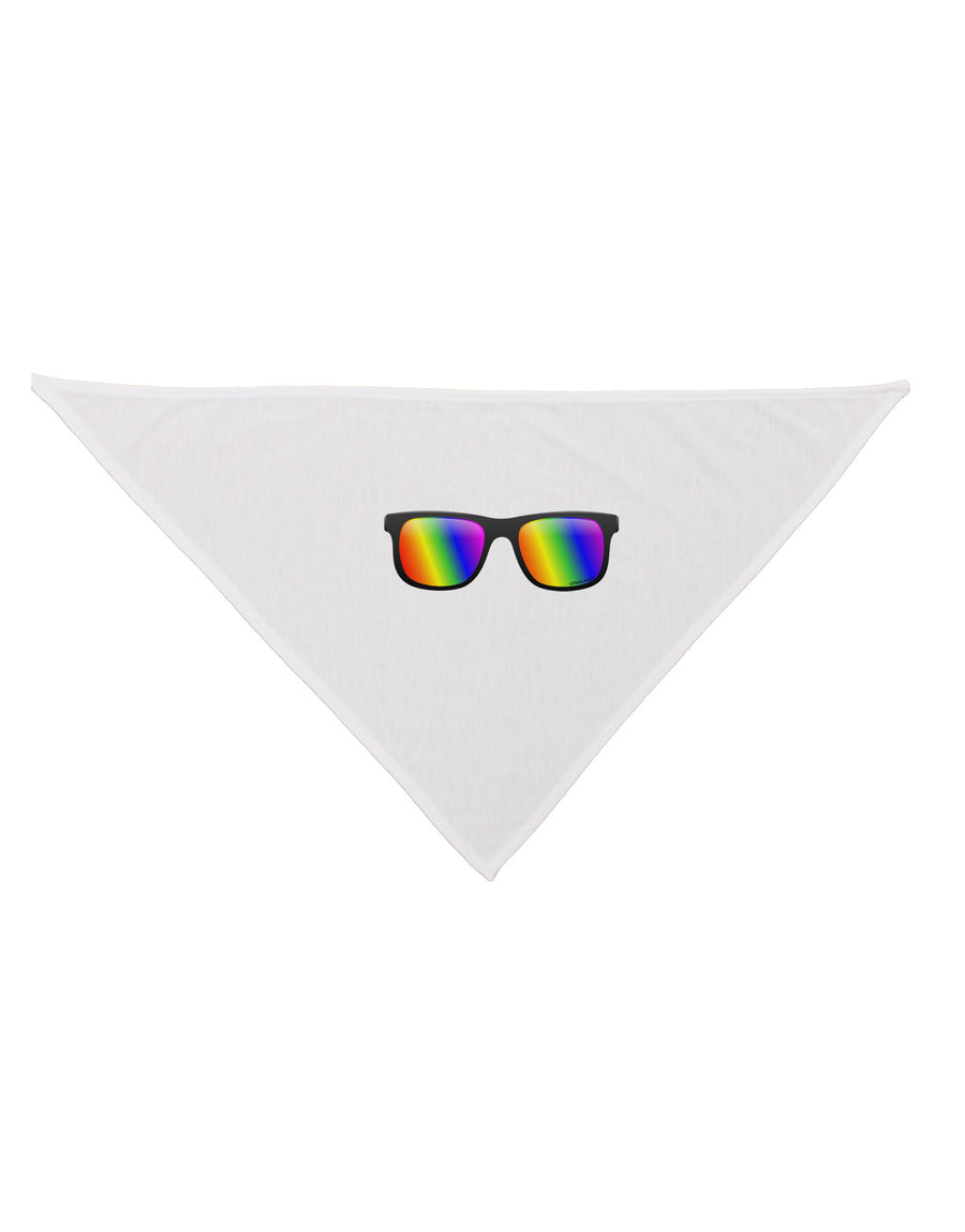 Pride Rainbow Lenses Dog Bandana 26 by TooLoud-Dog Bandana-TooLoud-White-One-Size-Fits-Most-Davson Sales