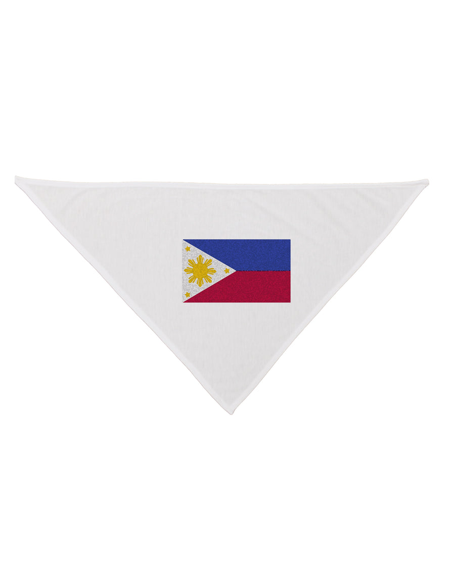 TooLoud Distressed Philippines Flag Dog Bandana 26"-Dog Bandana-TooLoud-White-One-Size-Fits-Most-Davson Sales