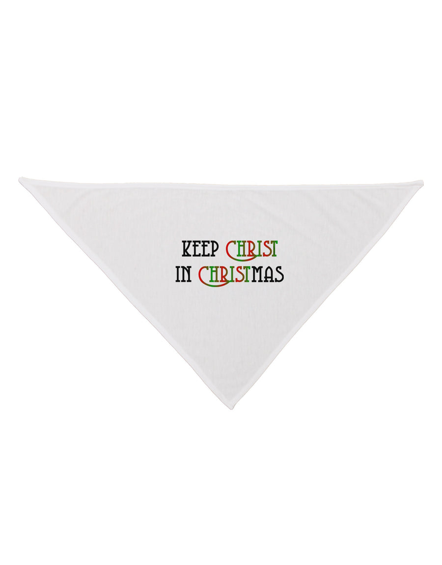 Keep Christ in Christmas Dog Bandana 26-Dog Bandana-TooLoud-White-One-Size-Fits-Most-Davson Sales