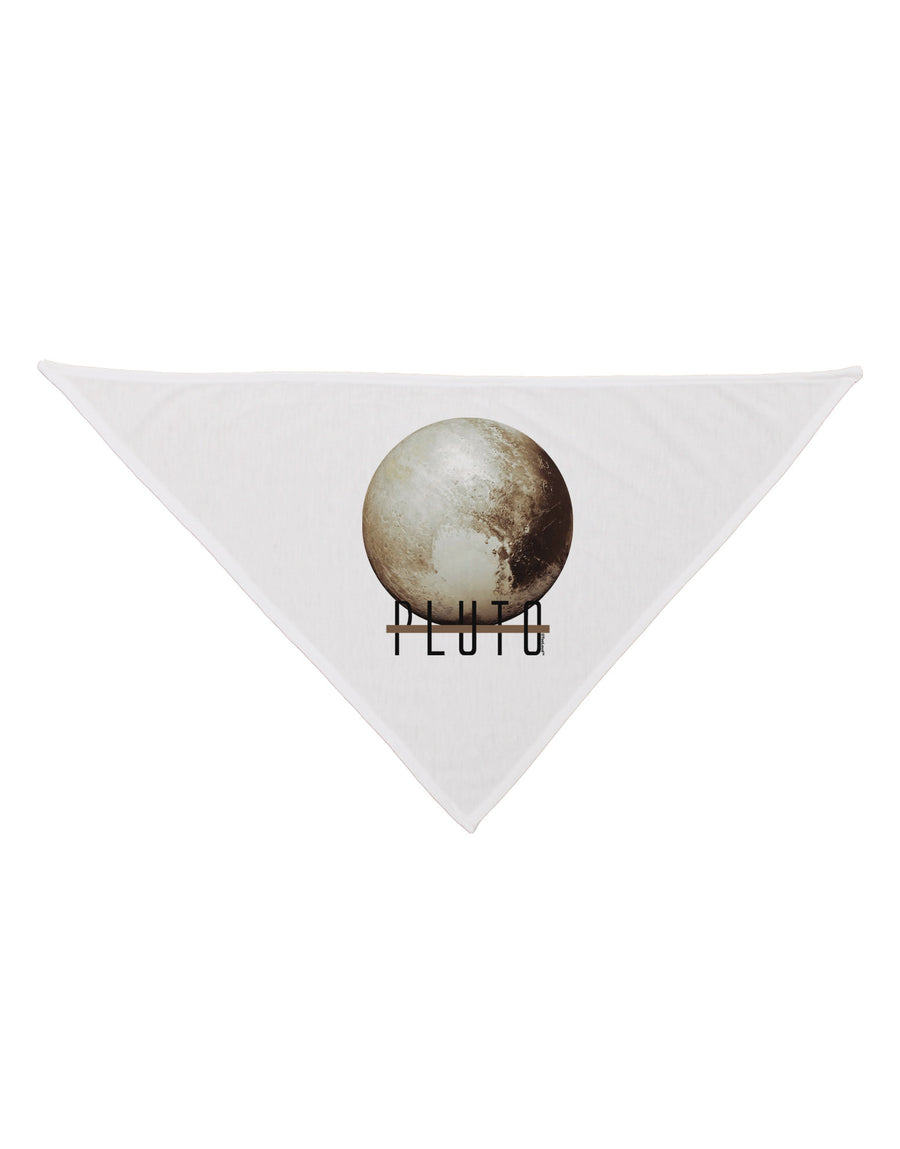 Planet Pluto Text Dog Bandana 26-Dog Bandana-TooLoud-White-One-Size-Fits-Most-Davson Sales