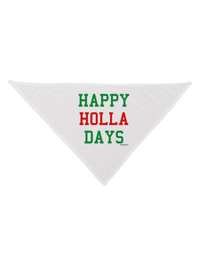 Happy Holla Days - Red and Green Dog Bandana 26 by TooLoud-Dog Bandana-TooLoud-White-One-Size-Fits-Most-Davson Sales