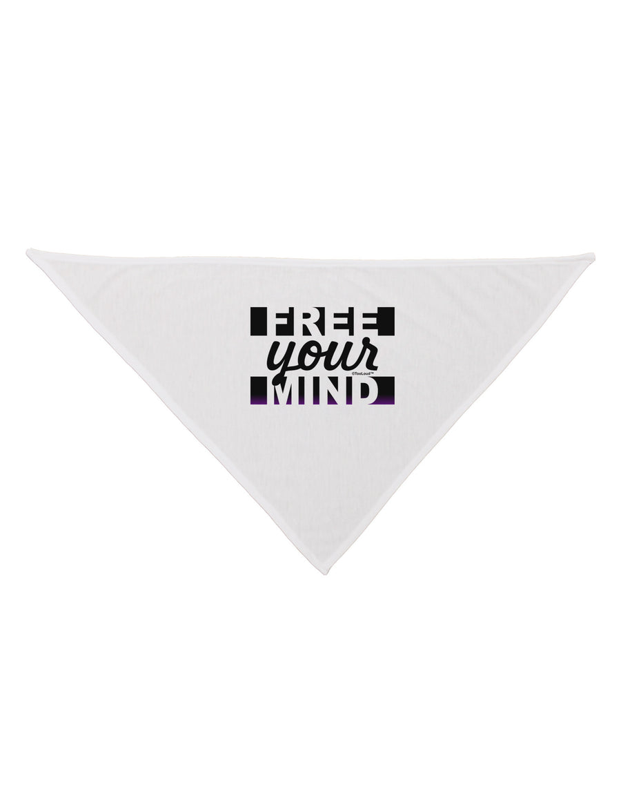 Free Your Mind Text Dog Bandana 26-Dog Bandana-TooLoud-White-One-Size-Fits-Most-Davson Sales