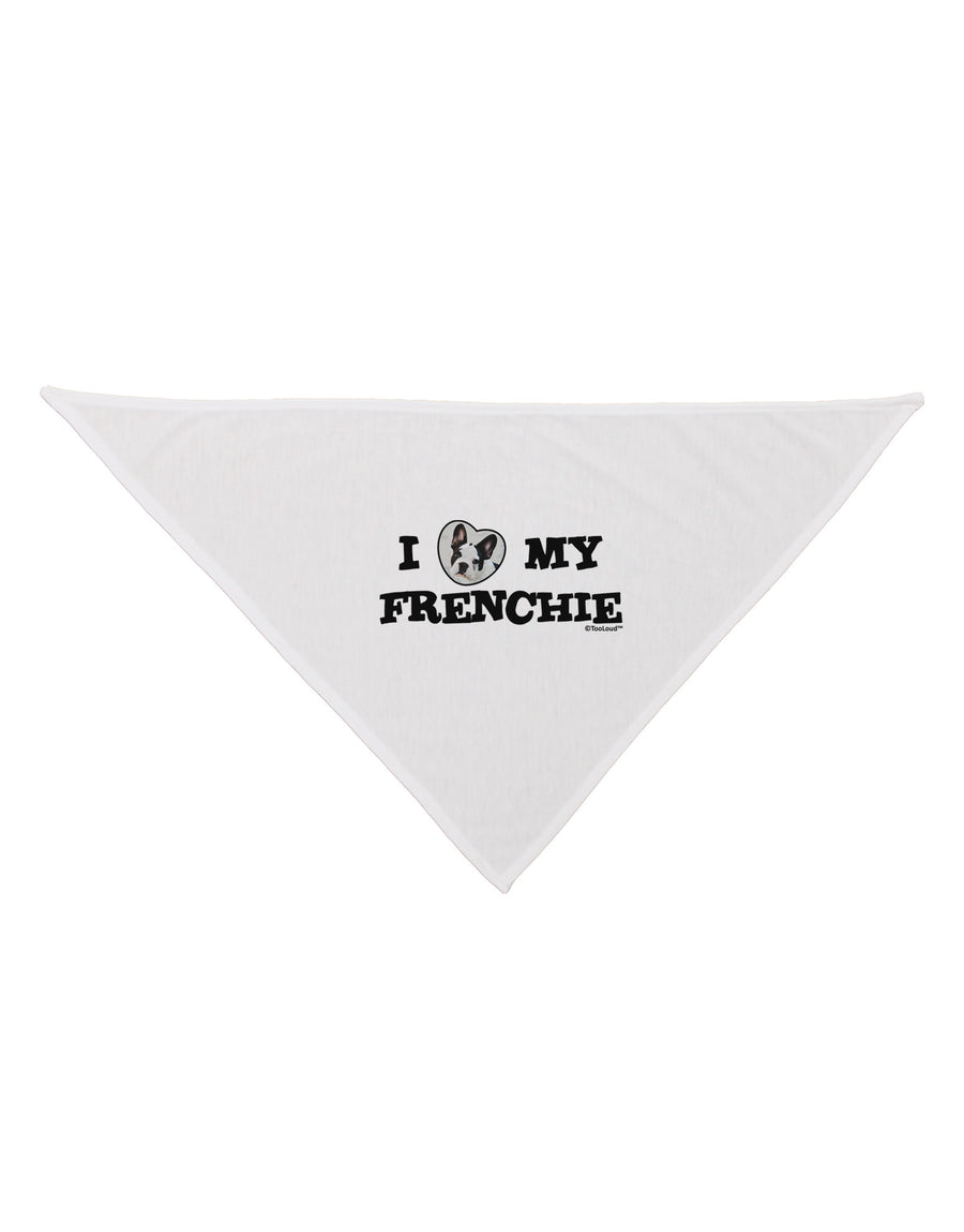 I Heart My Frenchie Dog Bandana 26 by TooLoud-Dog Bandana-TooLoud-White-One-Size-Fits-Most-Davson Sales