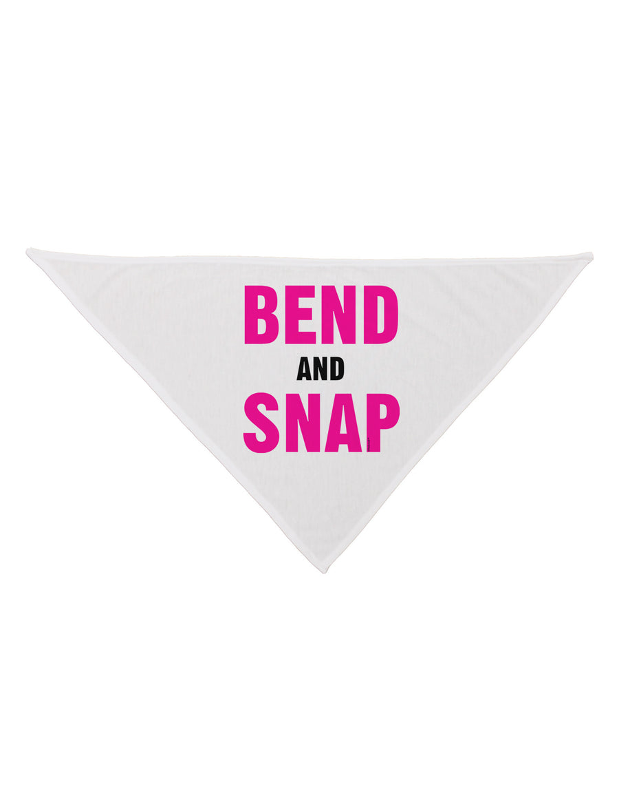 Bend and Snap Pink Text Dog Bandana 26-Dog Bandana-TooLoud-White-One-Size-Fits-Most-Davson Sales