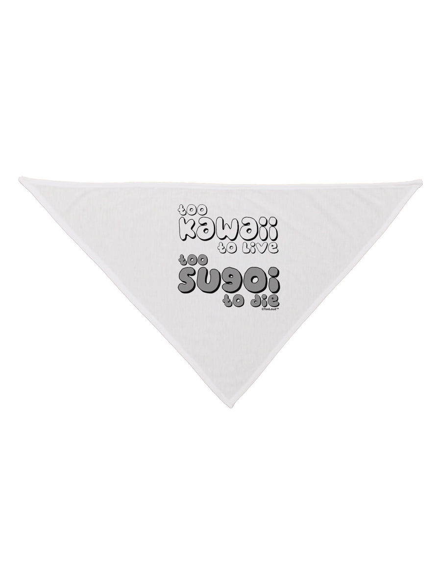 Too Kawaii to Live - B&W Dog Bandana 26 by TooLoud-Dog Bandana-TooLoud-White-One-Size-Fits-Most-Davson Sales