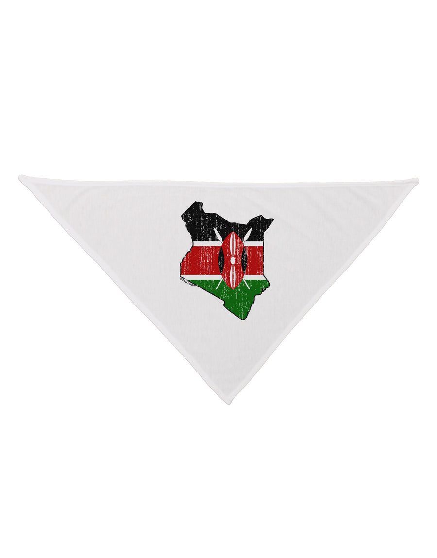 Kenya Flag Silhouette Distressed Dog Bandana 26-Dog Bandana-TooLoud-White-One-Size-Fits-Most-Davson Sales