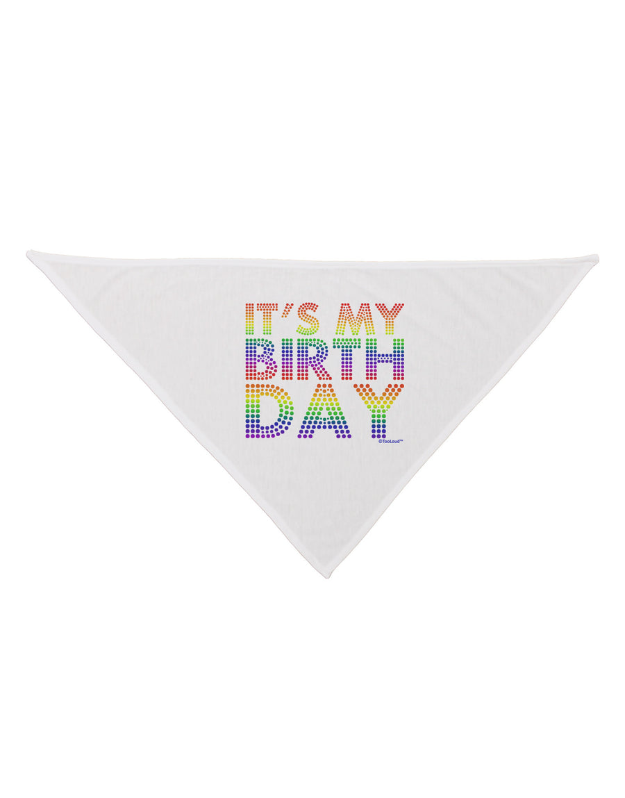 It's My Birthday - Candy Colored Dots Dog Bandana 26 by TooLoud-Dog Bandana-TooLoud-White-One-Size-Fits-Most-Davson Sales