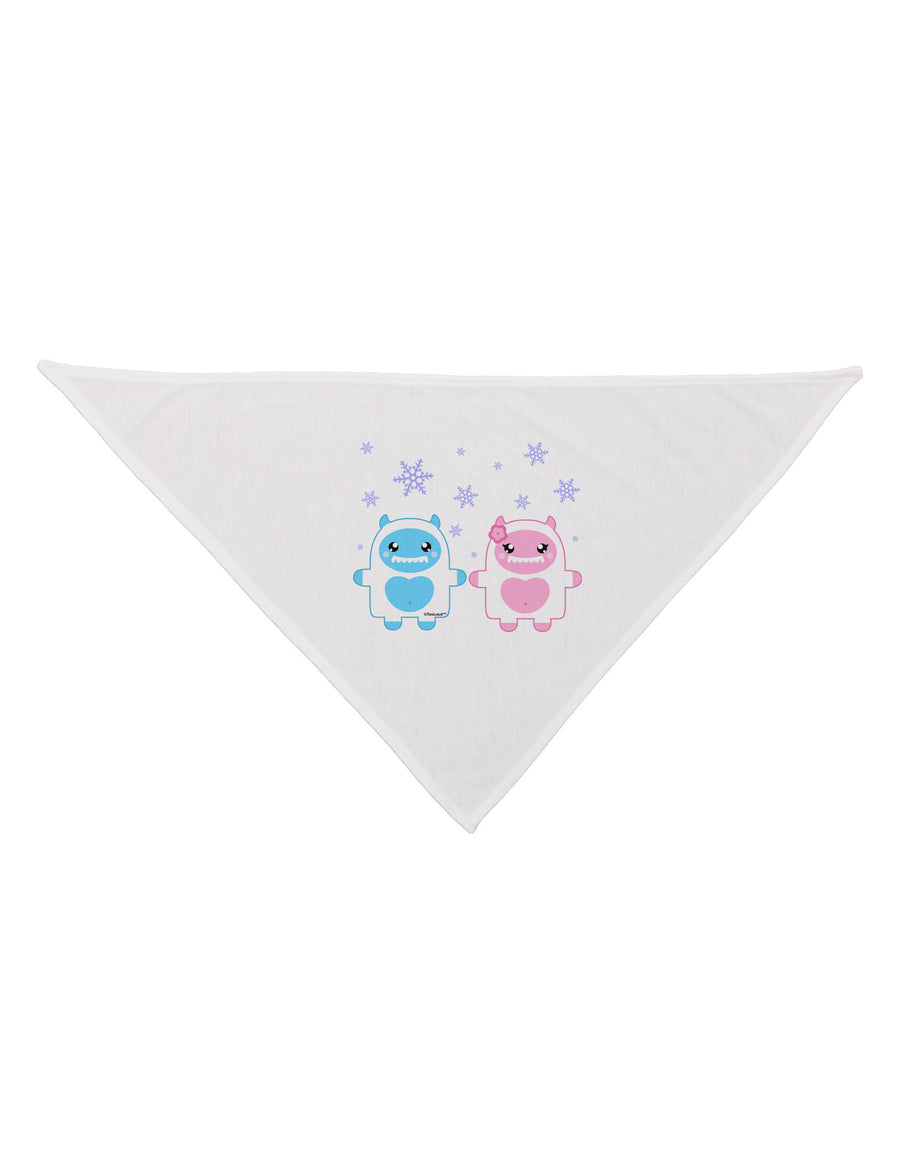 Cute Abominable Snowman Yeti Couple - Christmas Dog Bandana 26-Dog Bandana-TooLoud-White-One-Size-Fits-Most-Davson Sales