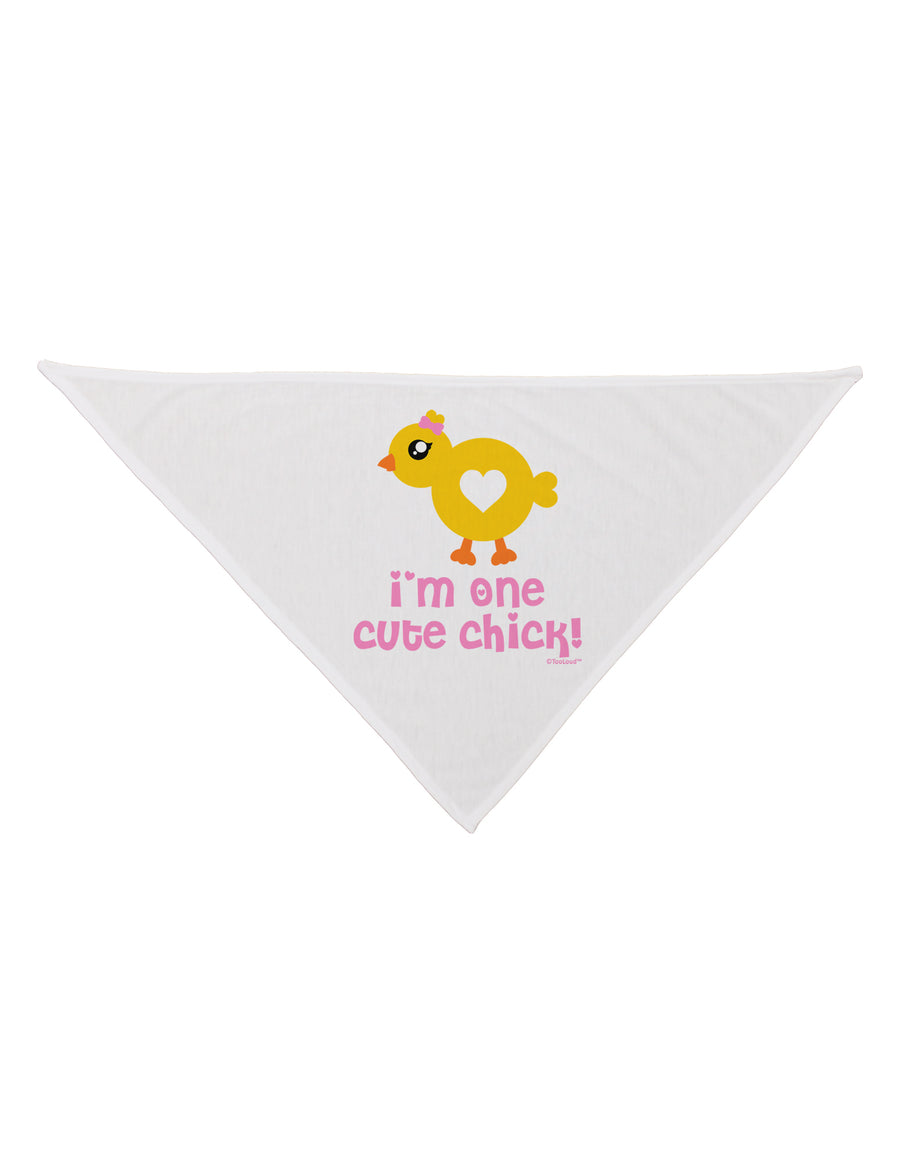 I'm One Cute Chick Dog Bandana 26 by TooLoud-Dog Bandana-TooLoud-White-One-Size-Fits-Most-Davson Sales