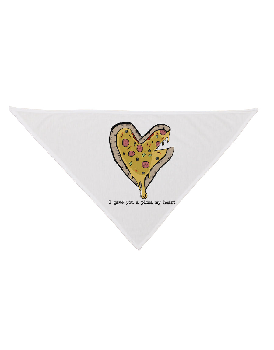 TooLoud I gave you a Pizza my Heart Dog Bandana 26 Inch-Dog Bandana-TooLoud-White-One-Size-Fits-Most-Davson Sales