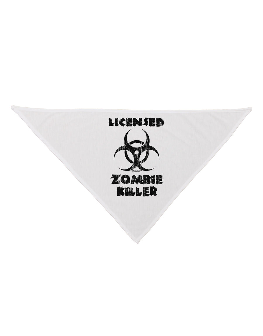 Licensed Zombie Killer - Biohazard Dog Bandana 26 by TooLoud-Dog Bandana-TooLoud-White-One-Size-Fits-Most-Davson Sales