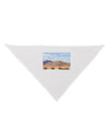 Pixel Landscape - Desert Dog Bandana 26-Dog Bandana-TooLoud-White-One-Size-Fits-Most-Davson Sales