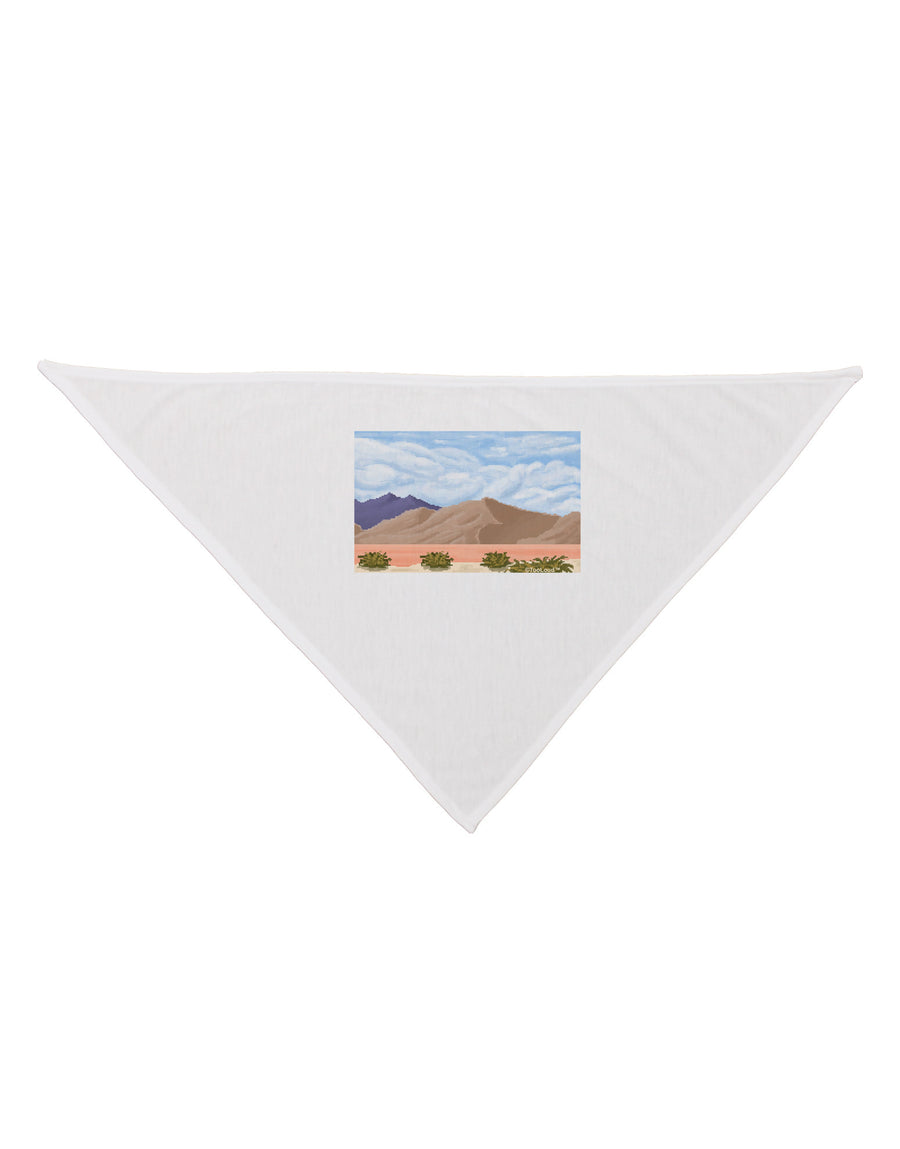 Pixel Landscape - Desert Dog Bandana 26-Dog Bandana-TooLoud-White-One-Size-Fits-Most-Davson Sales