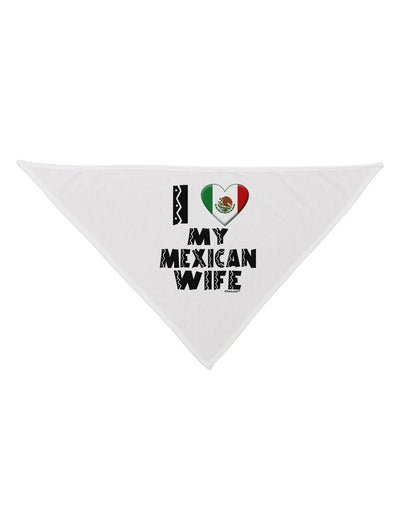 I Heart My Mexican Wife Dog Bandana 26 by TooLoud-Dog Bandana-TooLoud-White-One-Size-Fits-Most-Davson Sales