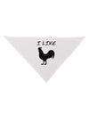 I Like Rooster Silhouette - Funny Dog Bandana 26 by TooLoud-Dog Bandana-TooLoud-White-One-Size-Fits-Most-Davson Sales