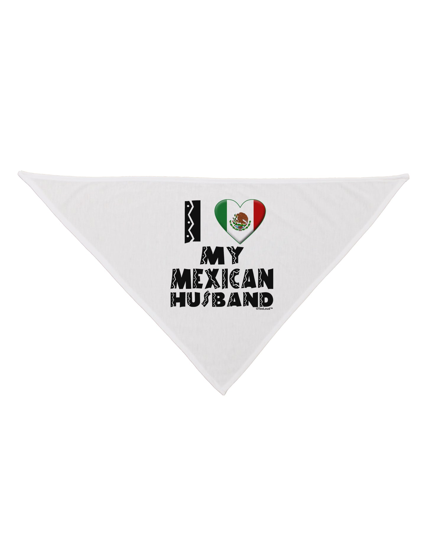 I Heart My Mexican Husband Dog Bandana 26 by TooLoud-Dog Bandana-TooLoud-White-One-Size-Fits-Most-Davson Sales
