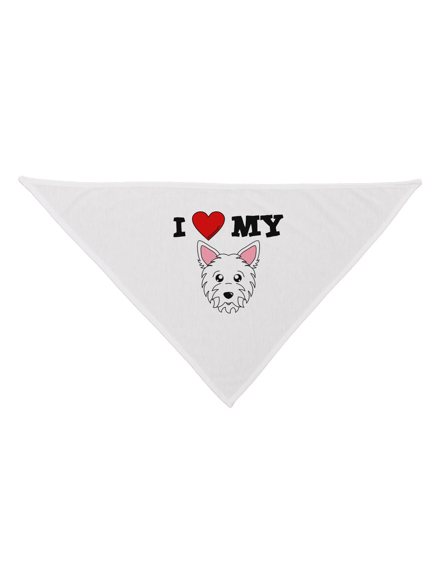 I Heart My - Cute Westie Dog Dog Bandana 26 by TooLoud-Dog Bandana-TooLoud-White-One-Size-Fits-Most-Davson Sales