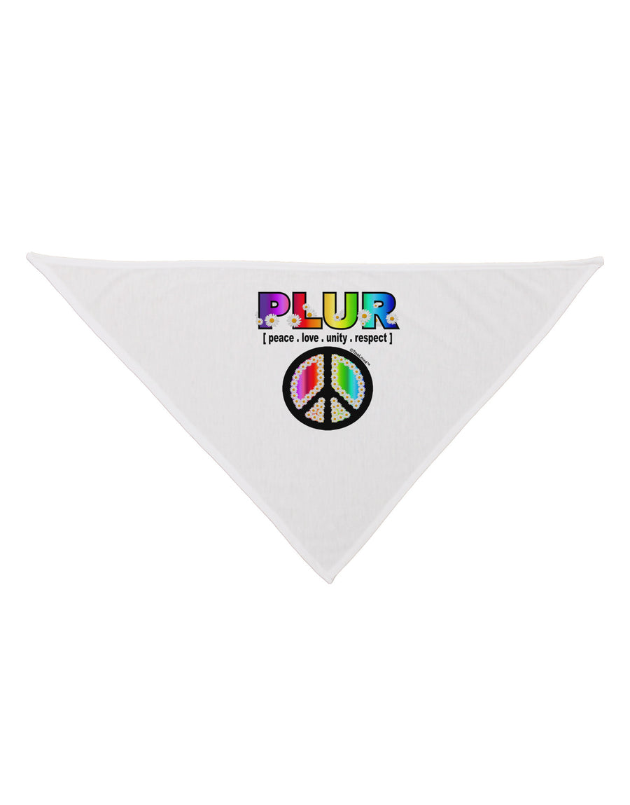 PLUR Rainbow Dog Bandana 26-Dog Bandana-TooLoud-White-One-Size-Fits-Most-Davson Sales