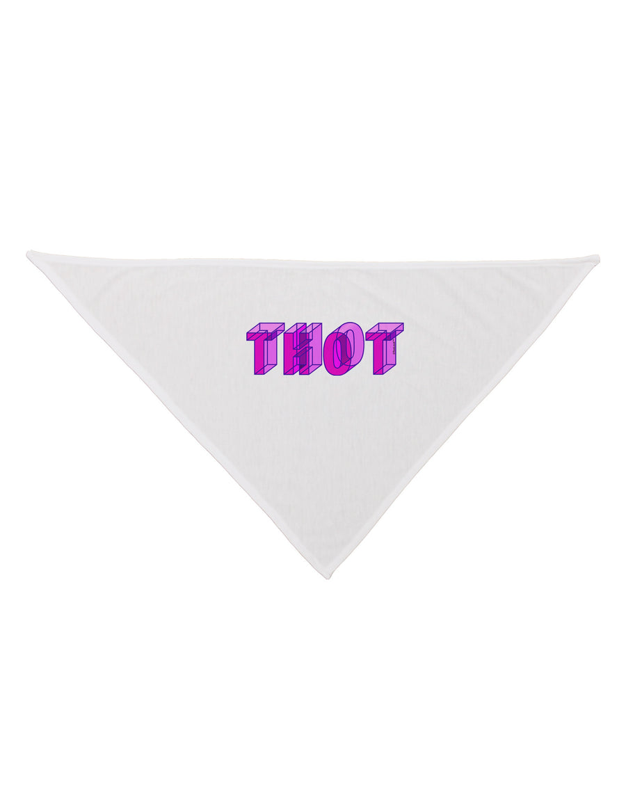 THOT Artistic Text Dog Bandana 26-Dog Bandana-TooLoud-White-One-Size-Fits-Most-Davson Sales