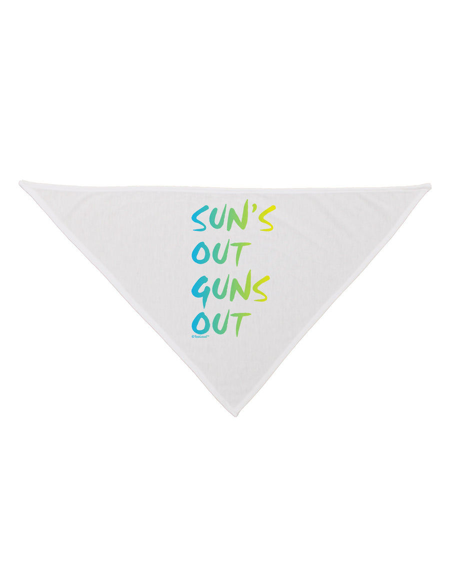 Suns Out Guns Out - Gradient Colors Dog Bandana 26-Dog Bandana-TooLoud-White-One-Size-Fits-Most-Davson Sales