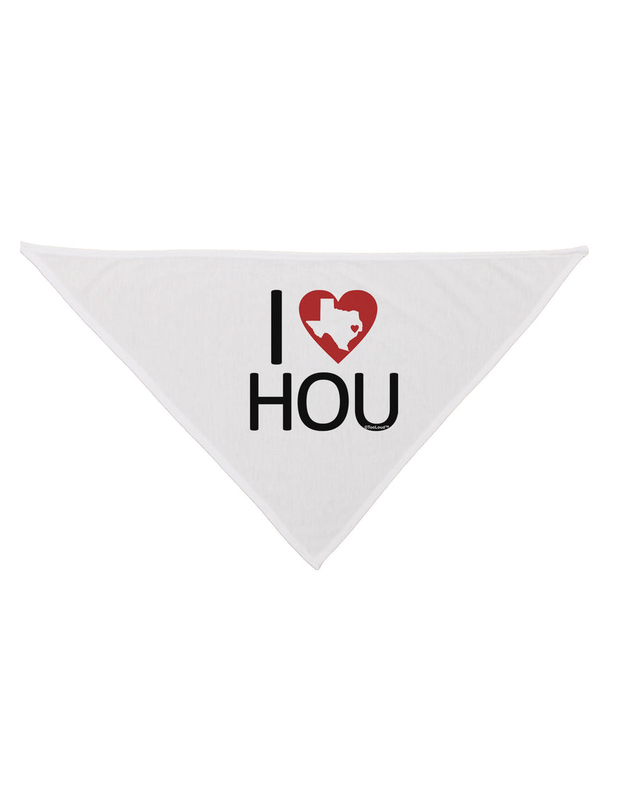 I Heart Houston Dog Bandana 26-Dog Bandana-TooLoud-White-One-Size-Fits-Most-Davson Sales