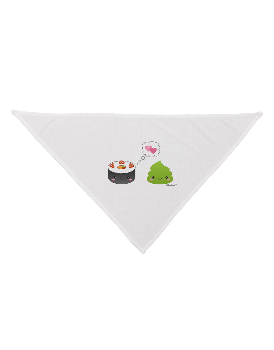 Cute Sushi and Wasabi Love Dog Bandana 26 by TooLoud-Dog Bandana-TooLoud-White-One-Size-Fits-Most-Davson Sales