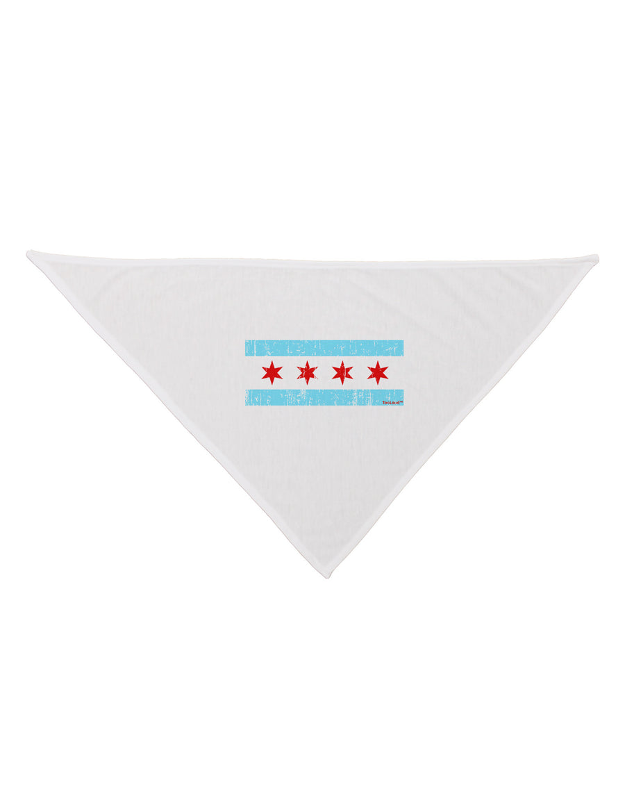 Distressed Chicago Flag Design Dog Bandana 26 by TooLoud-Dog Bandana-TooLoud-White-One-Size-Fits-Most-Davson Sales