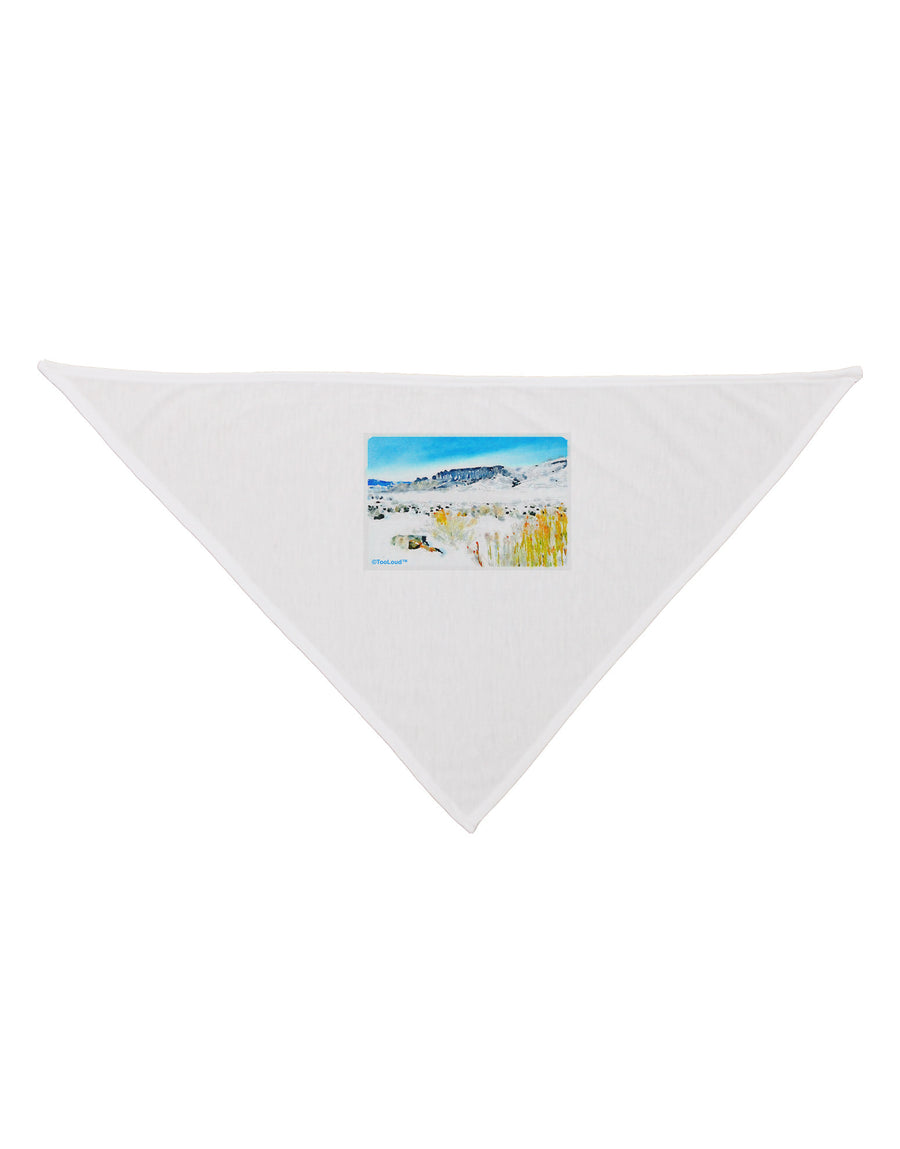 CO Snow Scene Watercolor Dog Bandana 26-Dog Bandana-TooLoud-White-One-Size-Fits-Most-Davson Sales