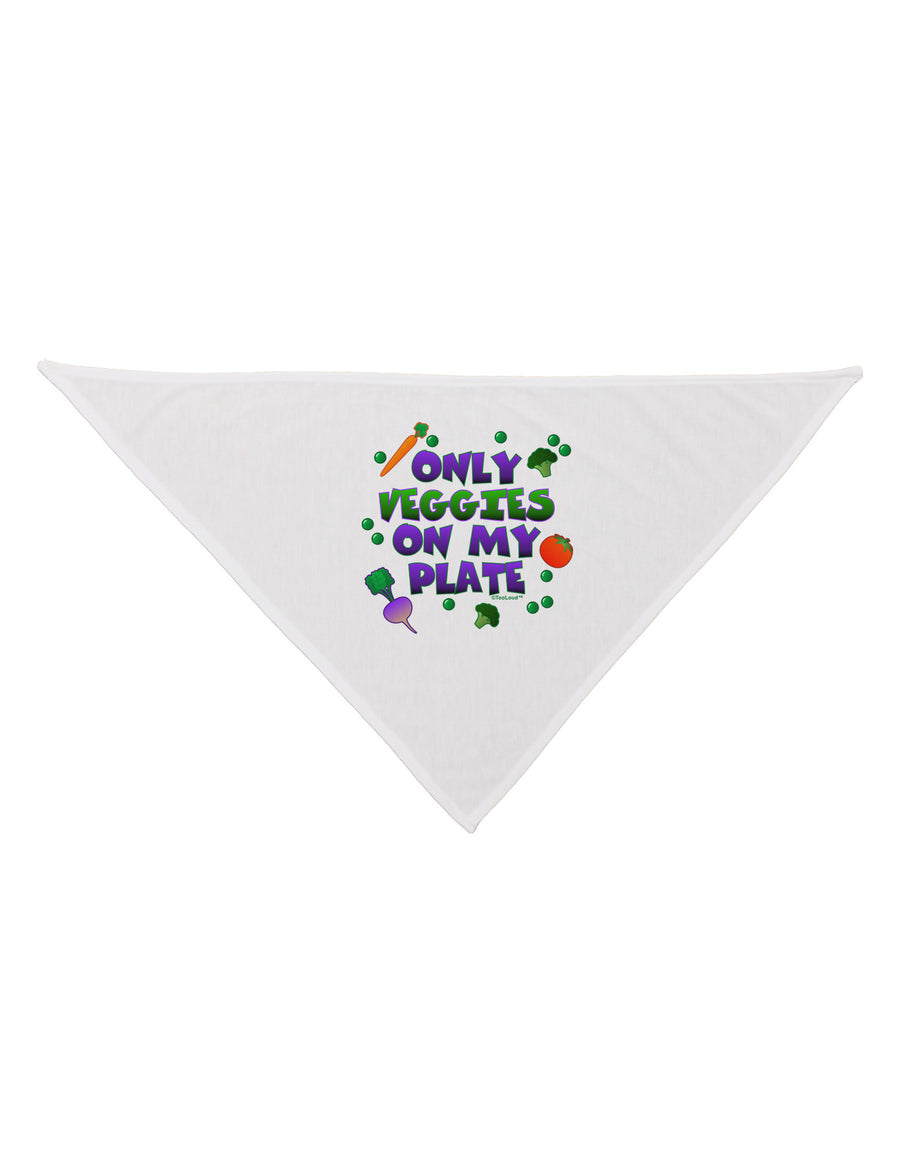 Only Veggies On My Plate Dog Bandana 26-Dog Bandana-TooLoud-White-One-Size-Fits-Most-Davson Sales