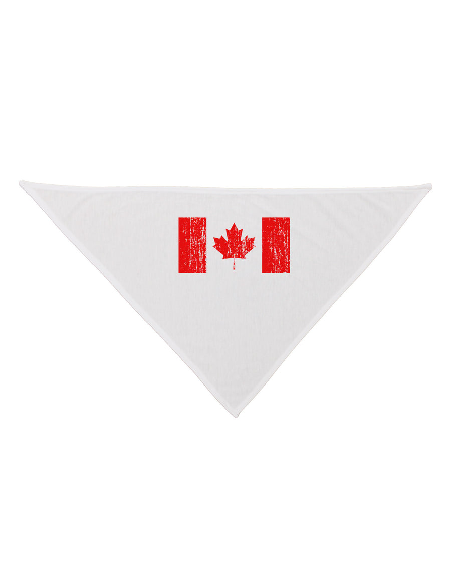 Distressed Canadian Flag Maple Leaf Dog Bandana 26-Dog Bandana-TooLoud-White-One-Size-Fits-Most-Davson Sales