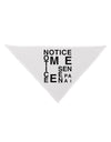 Notice Me Senpai Artistic Text Dog Bandana 26-Dog Bandana-TooLoud-White-One-Size-Fits-Most-Davson Sales