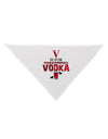 V Is For Vodka Dog Bandana 26-Dog Bandana-TooLoud-White-One-Size-Fits-Most-Davson Sales