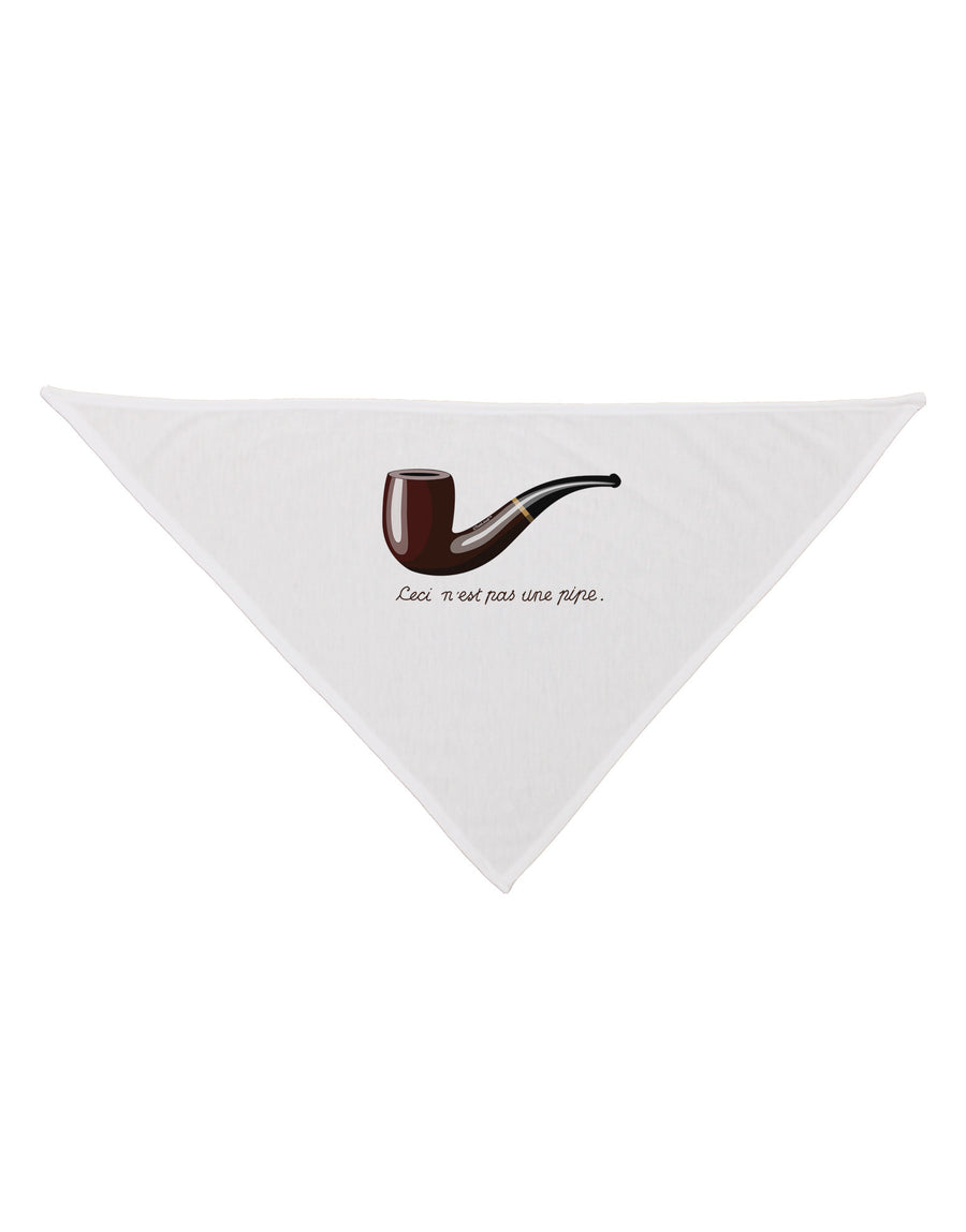 Ceci n'est pas une pipe Dog Bandana 26-Dog Bandana-TooLoud-White-One-Size-Fits-Most-Davson Sales