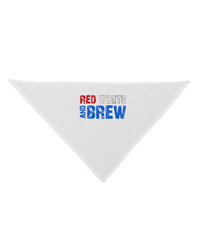 Red White and Brew Color Dog Bandana 26 by TooLoud-Dog Bandana-TooLoud-White-One-Size-Fits-Most-Davson Sales