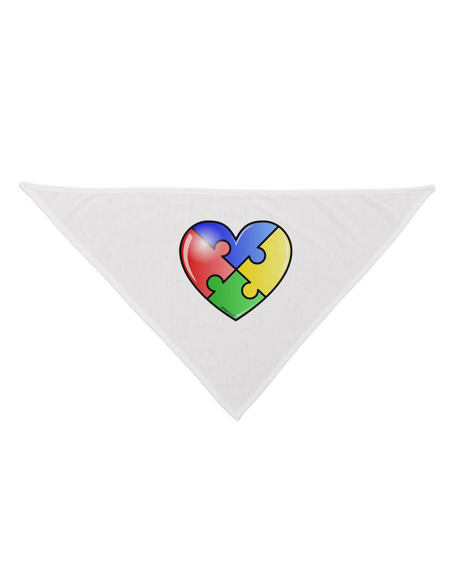 Big Puzzle Heart - Autism Awareness Dog Bandana 26 by TooLoud-Dog Bandana-TooLoud-White-One-Size-Fits-Most-Davson Sales