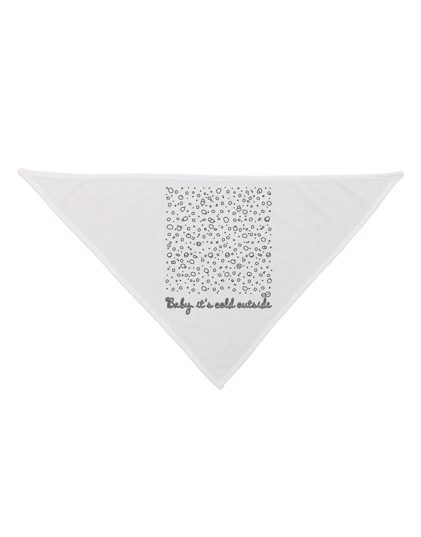 Baby It's Cold Outside Falling Snowflakes - Christmas Dog Bandana 26-Dog Bandana-TooLoud-White-One-Size-Fits-Most-Davson Sales