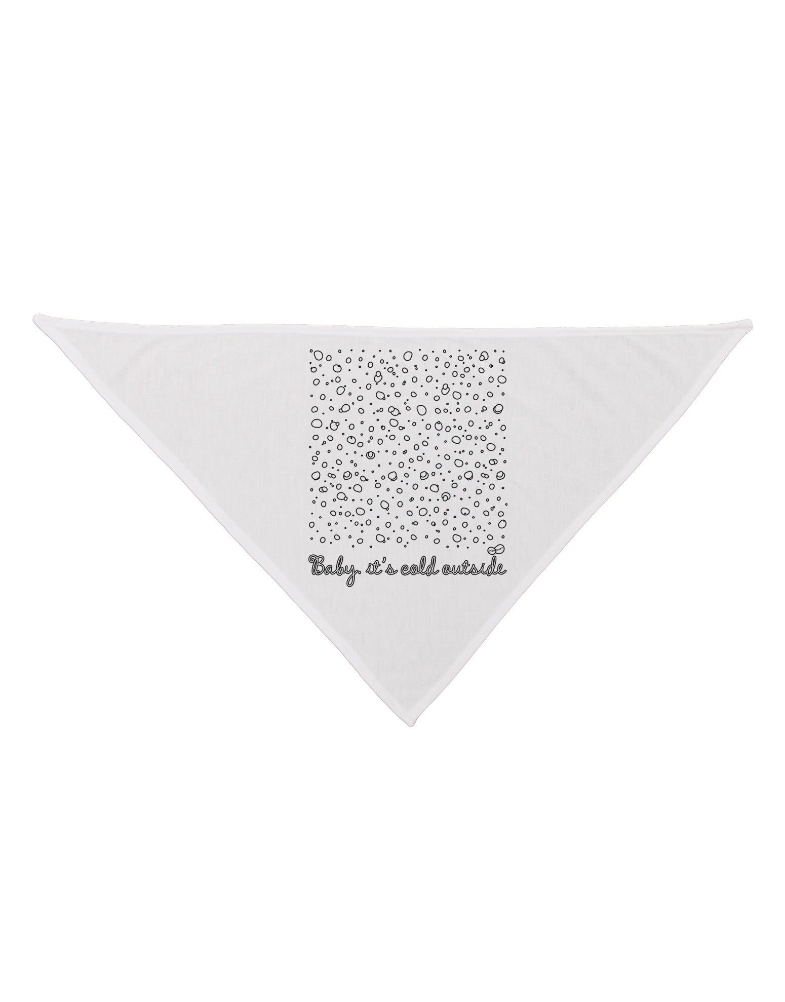 Baby It's Cold Outside Falling Snowflakes - Christmas Dog Bandana 26-Dog Bandana-TooLoud-White-One-Size-Fits-Most-Davson Sales